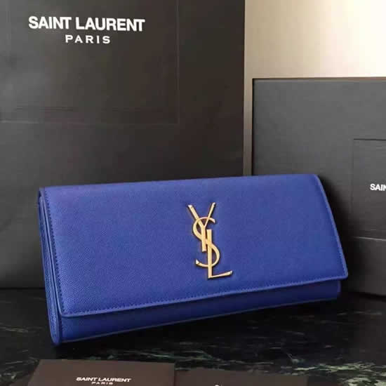 Replica Saint Laurent Blue Classic Monogramme Clutch Handbags